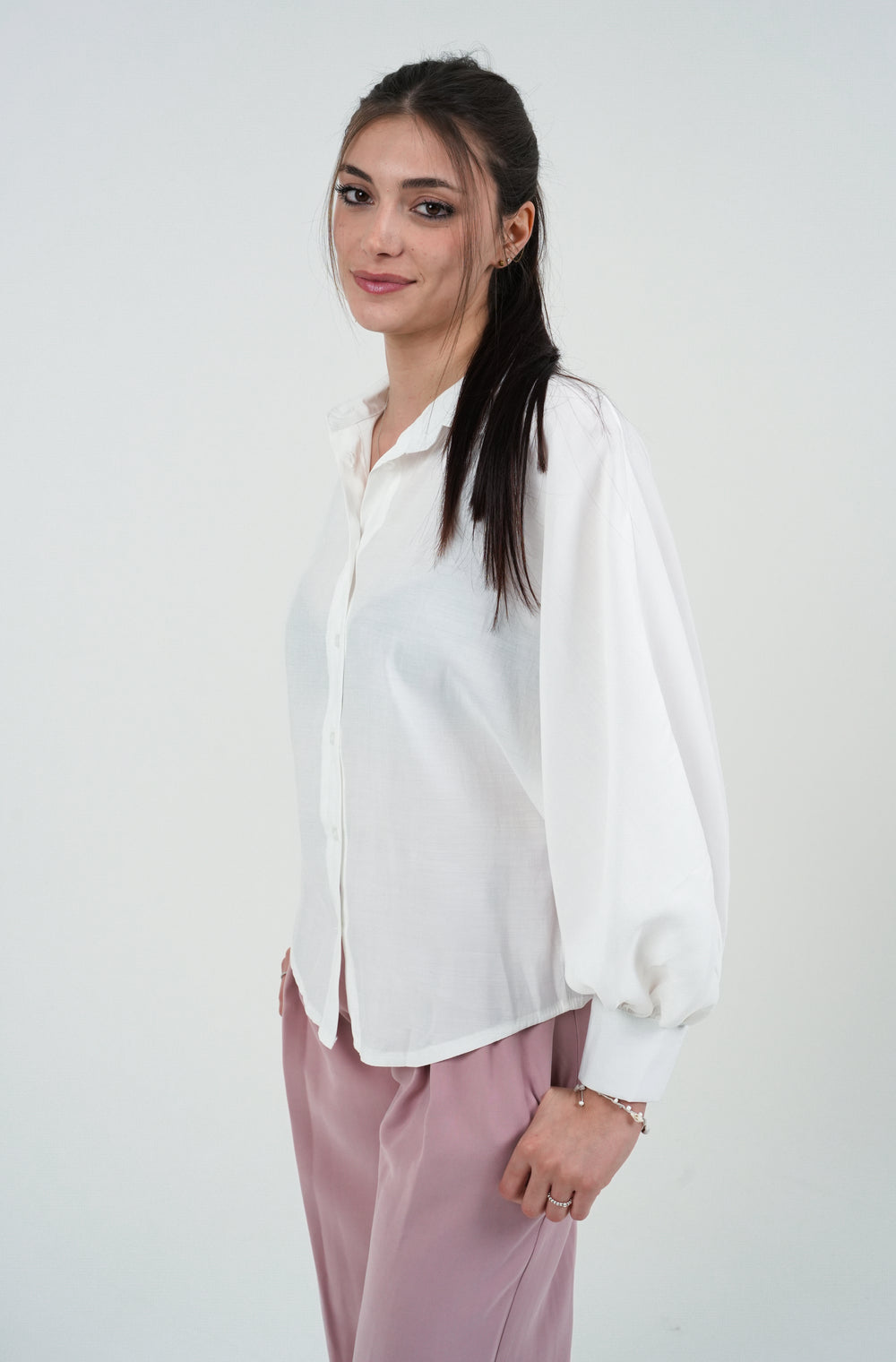 CAMICIA DONNA MANICA PALLONCINO FIORENZA AMADORI LD2349
