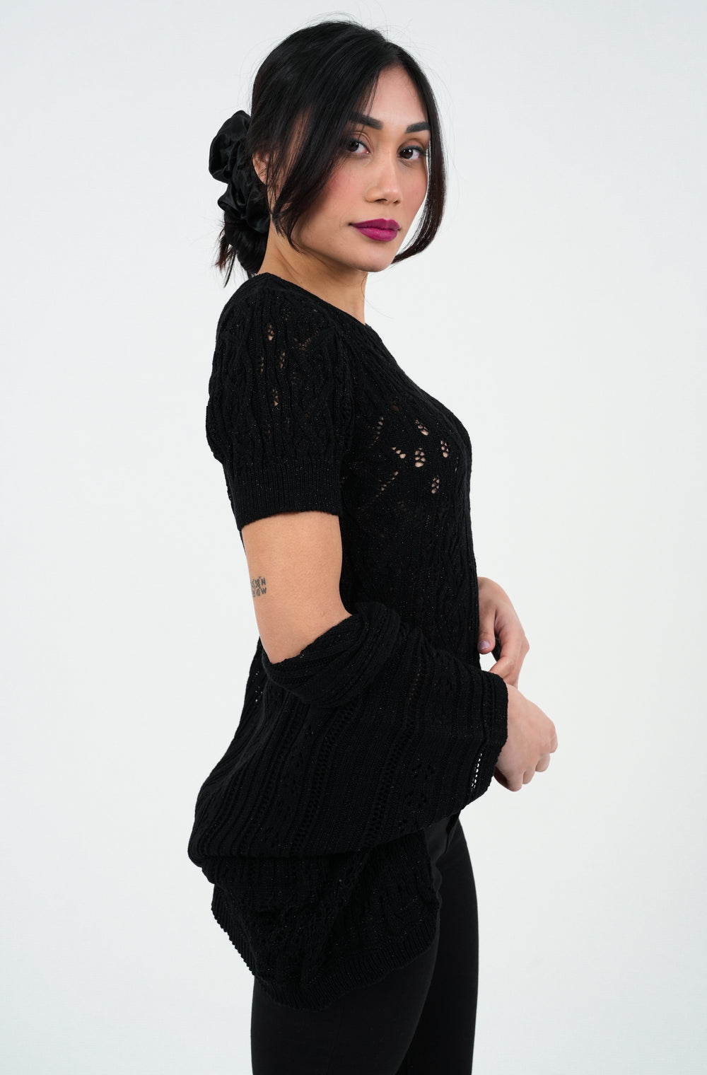 MAGLIA DONNA OPERATA CON LUREX FIORENZA AMADORI 25126