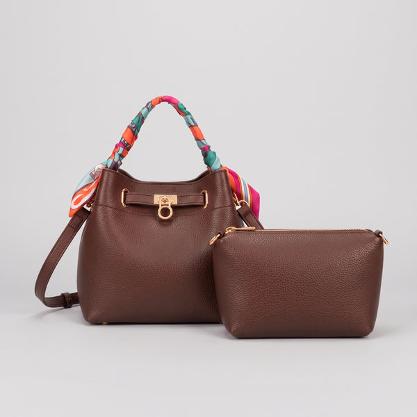Borsa manico foulard con pochette Fiorenza Amadori CE263