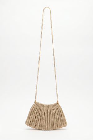 BORSA CROCHE INTRECCIATA ARTIGIANALE FIORENZA AMADORI LUMIÈRE 