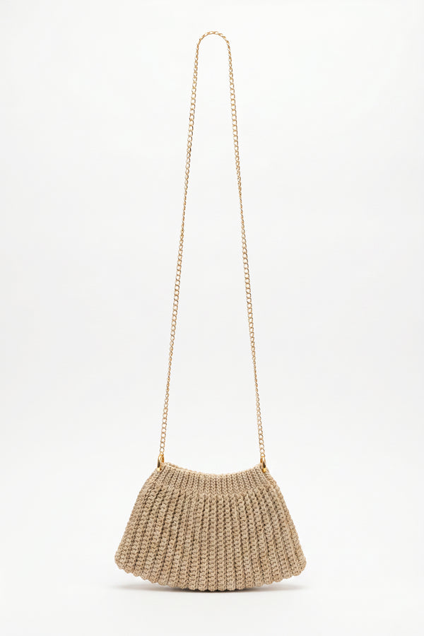 BORSA CROCHE INTRECCIATA ARTIGIANALE FIORENZA AMADORI LUMIÈRE 