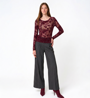 Maglia pizzo trasparente Fiorenza Amadori M6807