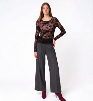 Maglia pizzo trasparente Fiorenza Amadori M6807