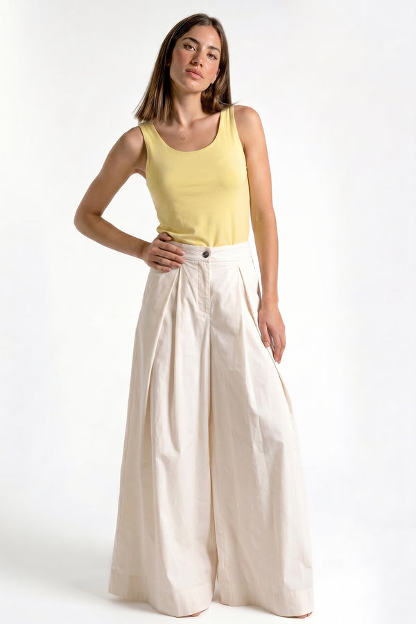 PANTALONE PALAZZO TELA DI COTONE FIORENZA AMADORI 9006