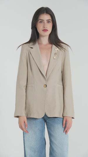 GIACCA DONNA DETTAGLIO SPILLE FIORENZA AMADORI MG131.181