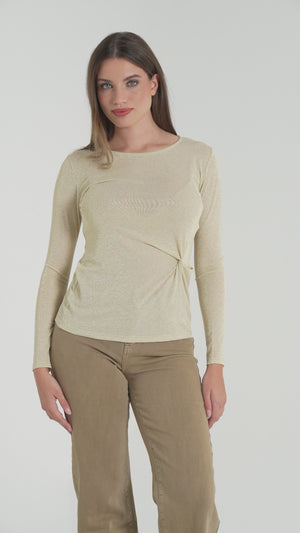 MAGLIA DONNA MANICA LUNGA LUREX FIORENZA AMADORI M1473