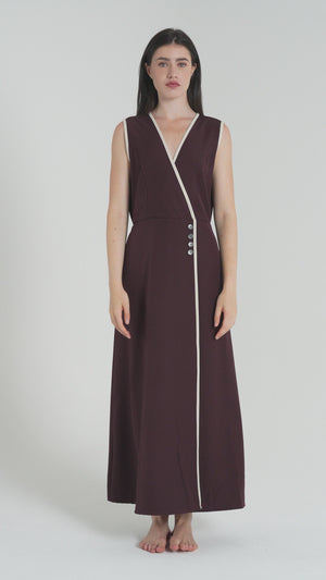 ABITO LUNGO DONNA TINTA UNITA FIORENZA AMADORI 34422