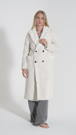 CAPPOTTO LUNGO DONNA SCAMOSCIATO FIORENZA AMADORI HW114