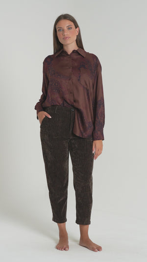 CAMICIA DONNA IN VISCOSA MANICA LUNGA FIORENZA AMADORI L3448