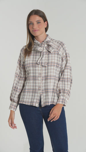 CAMICIA DONNA SCOZZESE FIORENZA AMADORI MC179.640