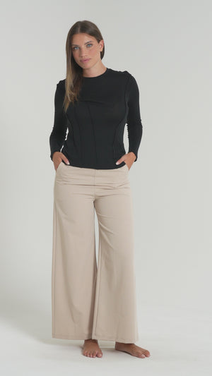 PANTALONE DONNA PALAZZO IN VISCOSA FIORENZA AMADORI MP125.193