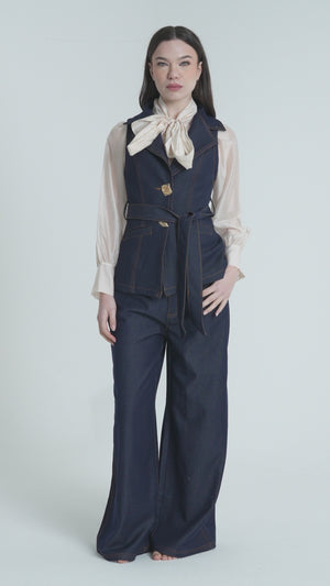 JEANS WIDE LEG VITA ALTA FIORENZA AMADORI Z-23