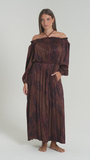 ABITO LUNGO DONNA IN VISCOSA FIORENZA AMADORI L3447