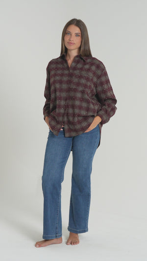 CAMICIA DONNA SCOZZESE COTONE CALDO FIORENZA AMADORI V635