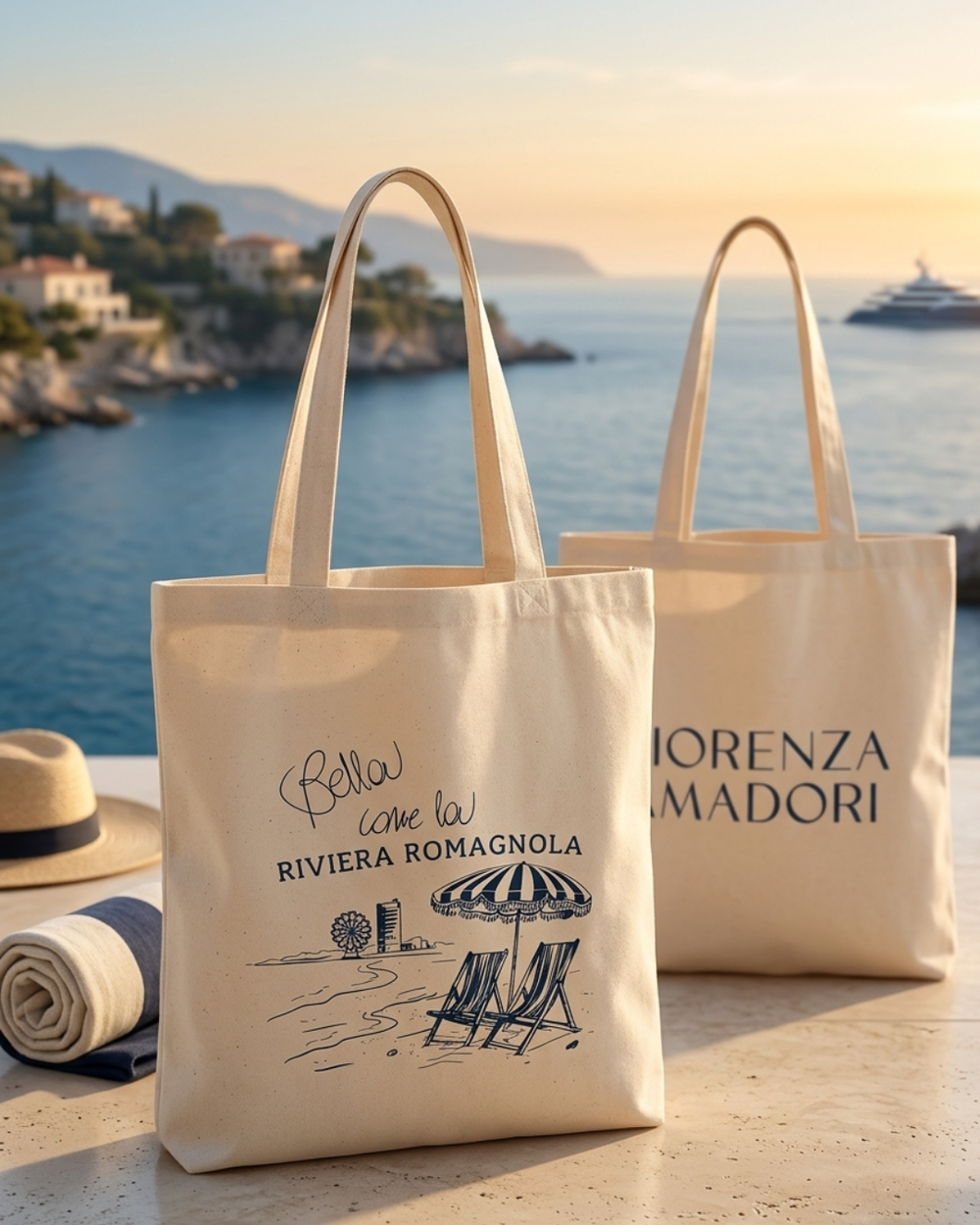 TOTE BAG BELLA COME LA RIVIERA ROMAGNOLA FIORENZA AMADORI 