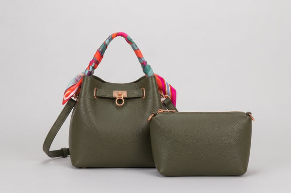 Borsa manico foulard con pochette Fiorenza Amadori CE263